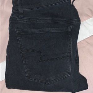 Black super skinny jeans from american eagle
